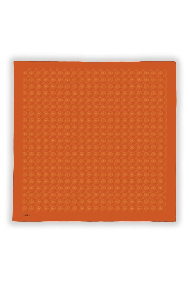 Kiremit Z Monogram Eşarp 0083