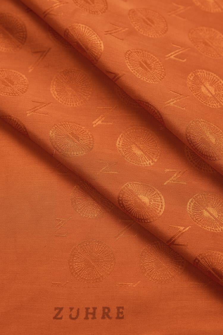 Kiremit Z Monogram Eşarp 0083
