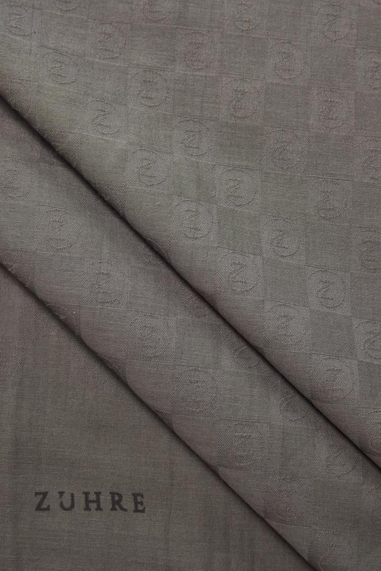 Monogram Desenli Antrasit Seher Şal 0106