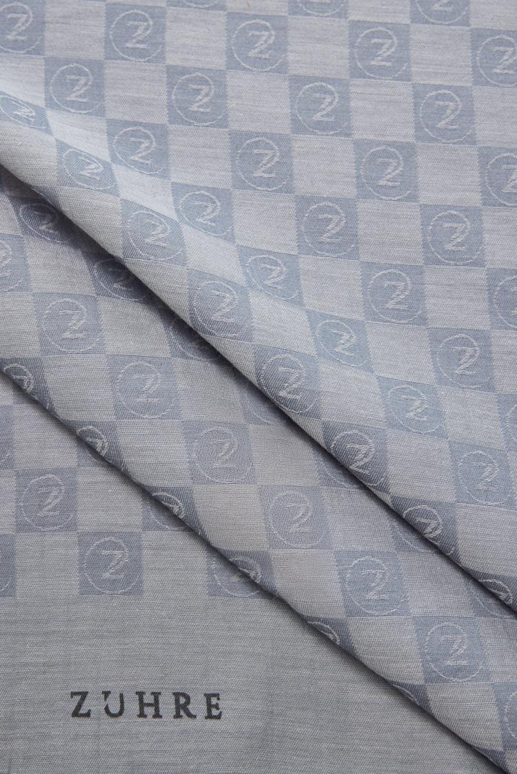 Monogram Desenli Antrasit(4812) Seher Şal 0106