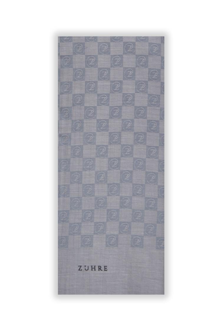 Monogram Desenli Antrasit(4812) Seher Şal 0106