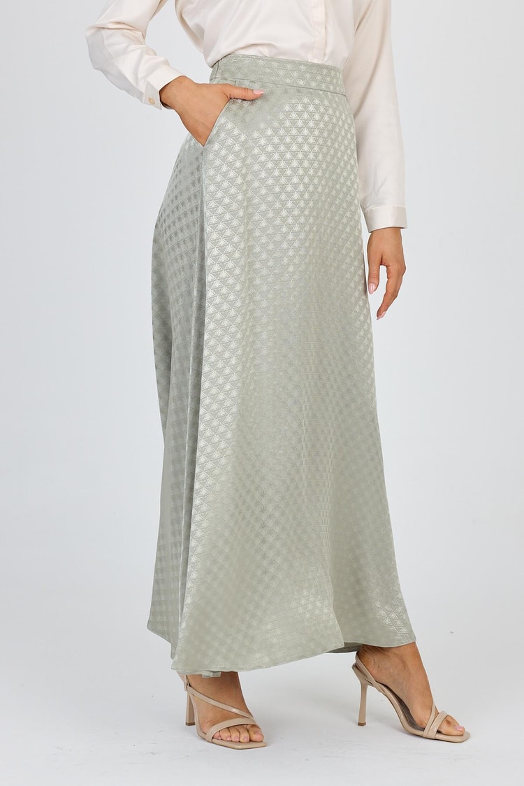 Monogram Desenli Çağla Etek ETK-0174