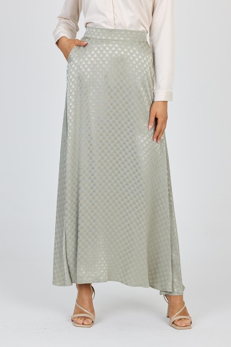 Monogram Desenli Çağla Etek ETK-0174