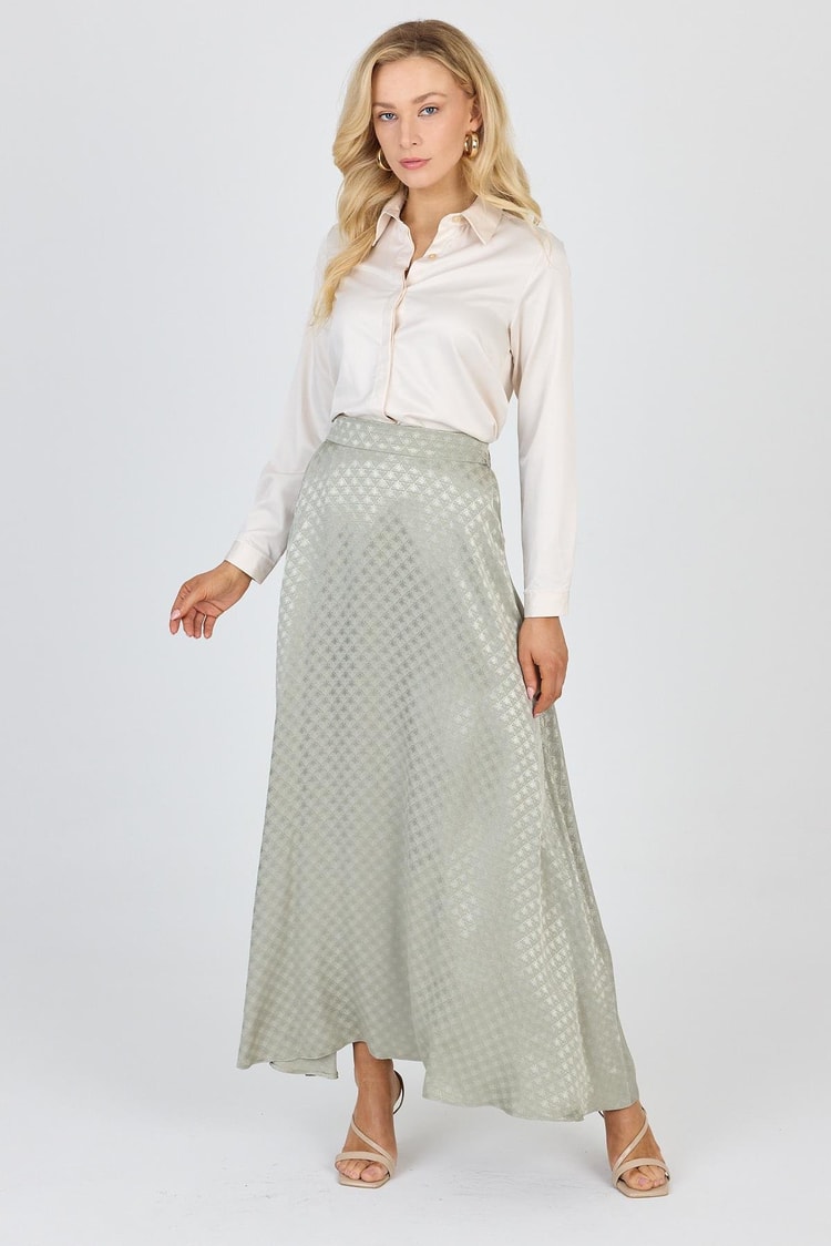 Monogram Desenli Çağla Etek ETK-0174