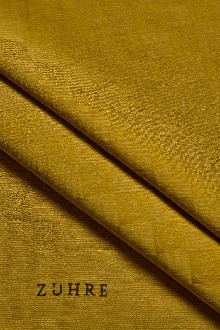 Monogram Desenli Hardal Seher Şal 0106