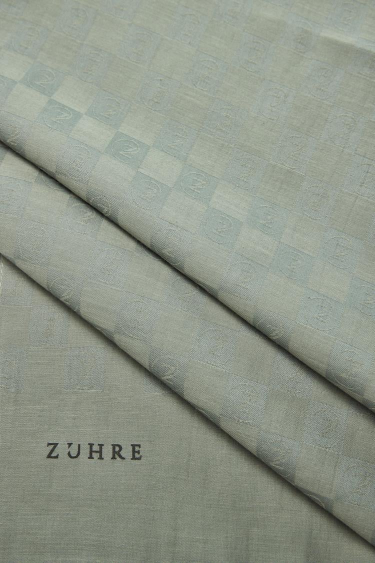 Monogram Desenli Mint Seher Şal 0106