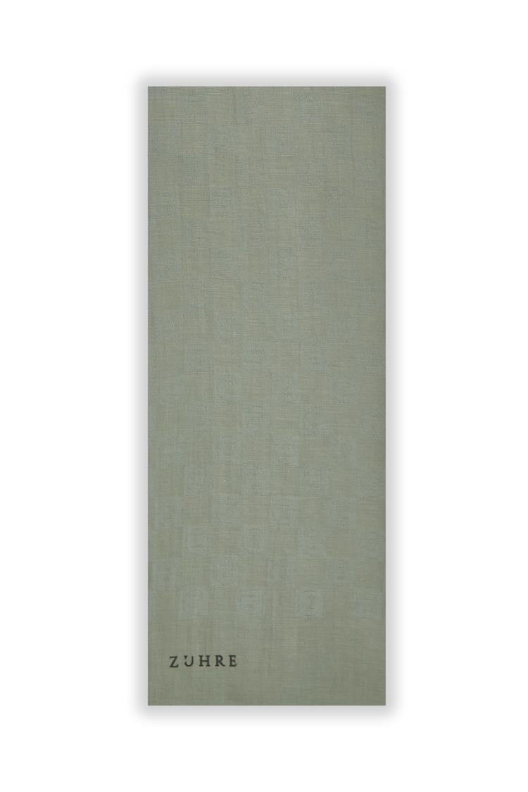Monogram Desenli Mint Seher Şal 0106