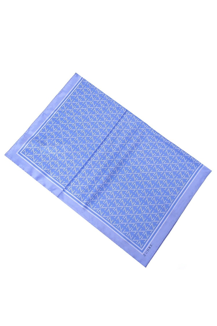 Monogram Desenli Polyester Twill Eşarp 0081 V18