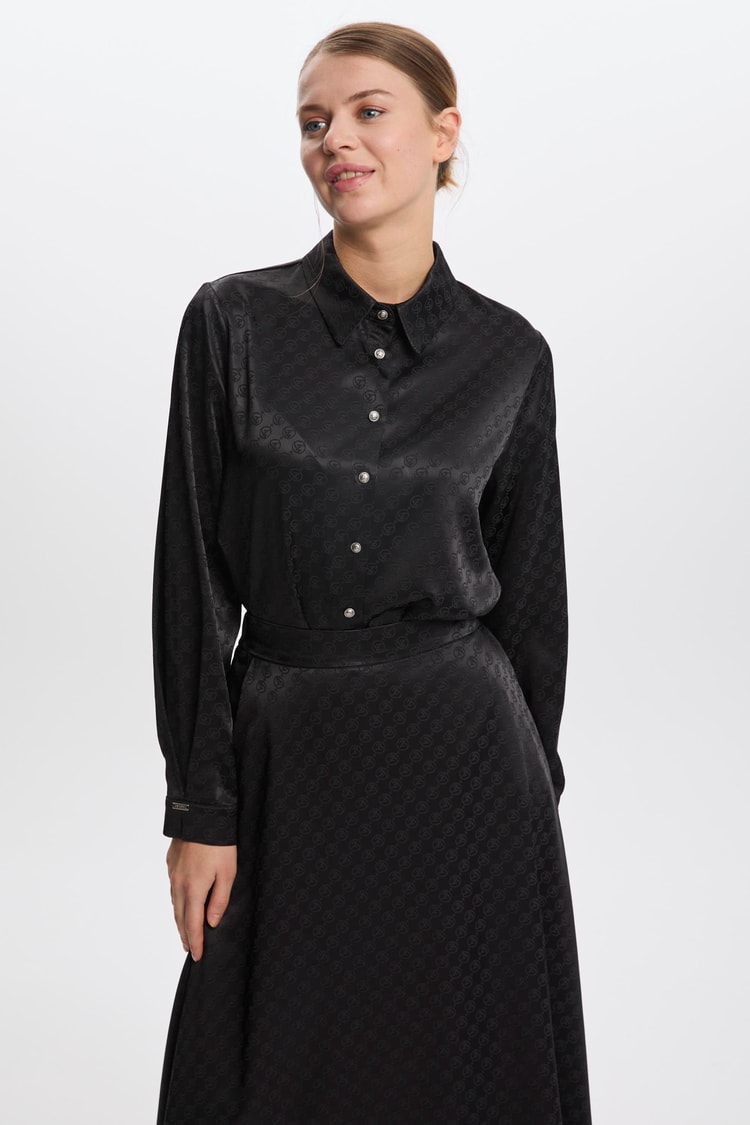 Monogram Desenli Siyah Etek ETK-0174