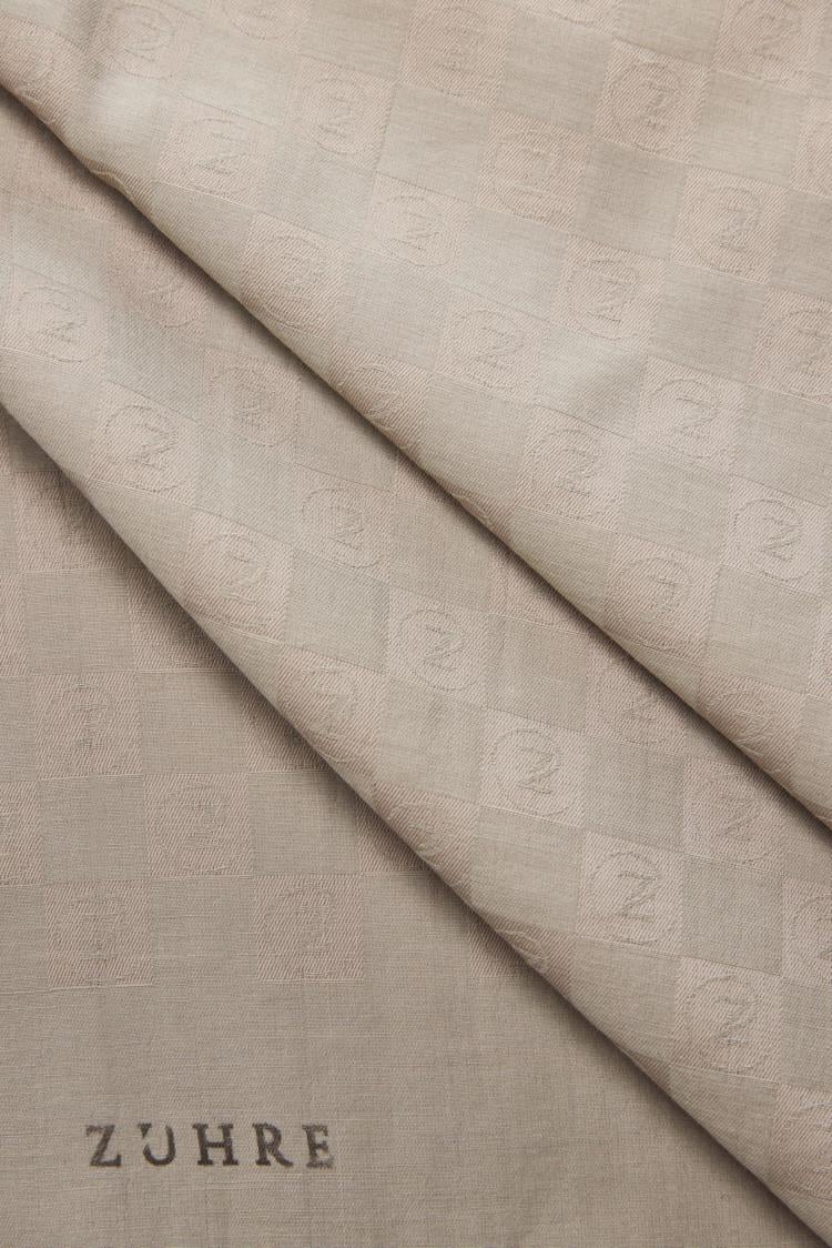 Monogram Desenli Taş Seher Şal 0106