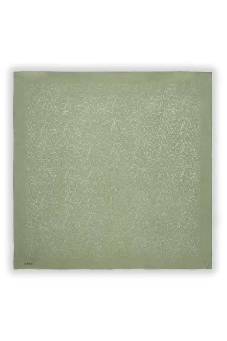 Olive Flamlı Eşarp 0084
