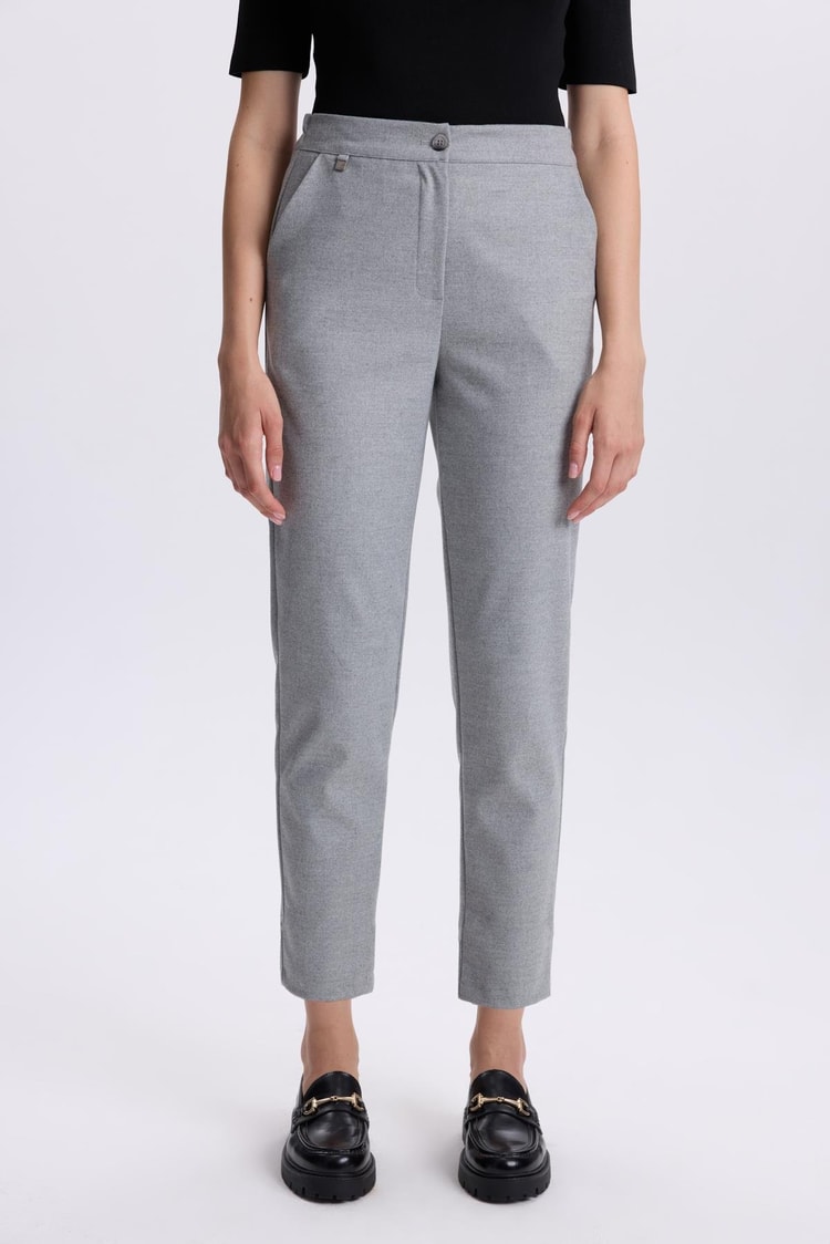 Gri Dar Paça Pantolon P-0203