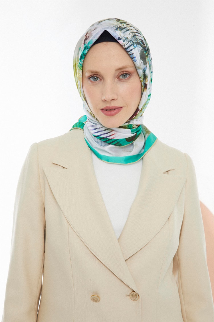 PORSELEN GÜL POLYESTER SATEN