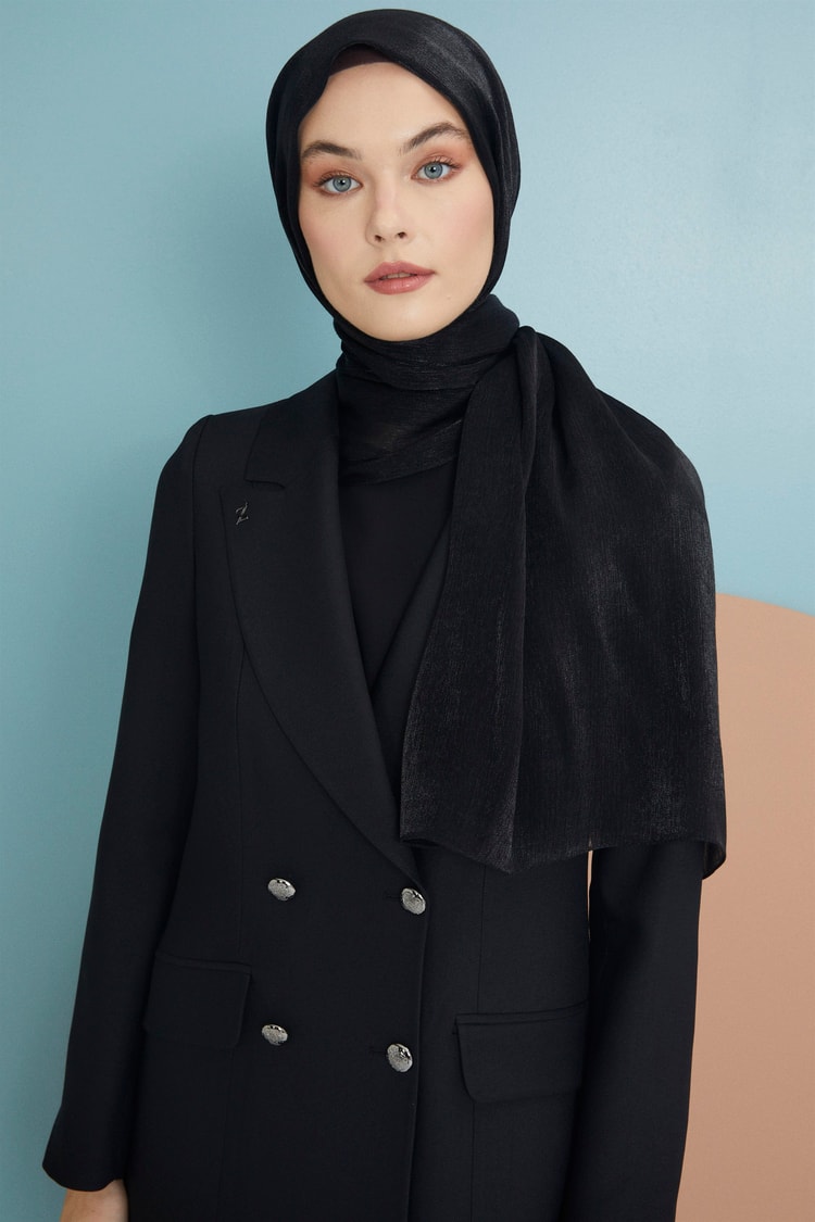 Siyah Carmen Basic Şal 0101 