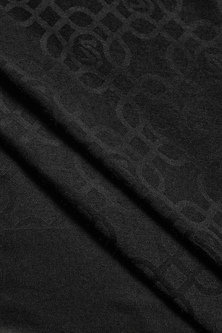 Siyah Casmir Z Monogram Şal 0020