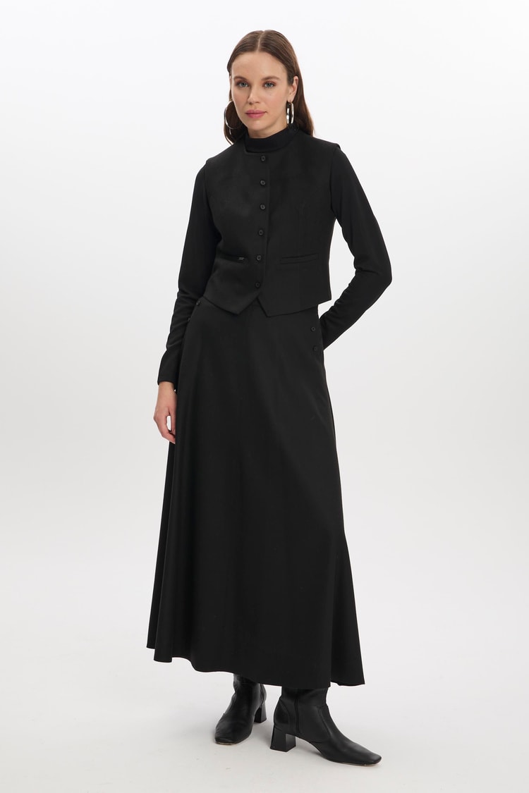 Siyah Üçlü Kombin Takım TK-1355