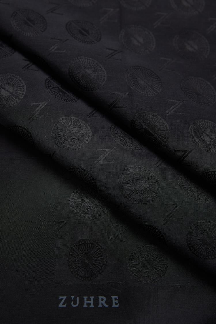 Siyah Z Monogram Eşarp 0083