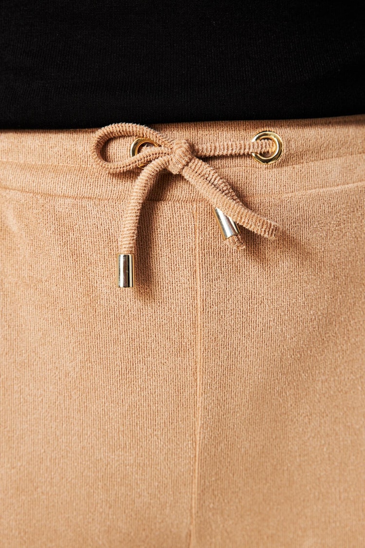 Süet Görünümlü Bej Pantolon P-0167