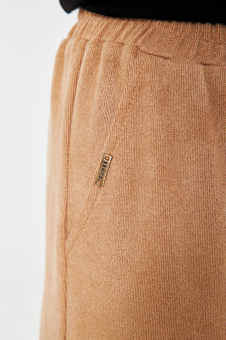 Süet Görünümlü Bej Pantolon P-0167