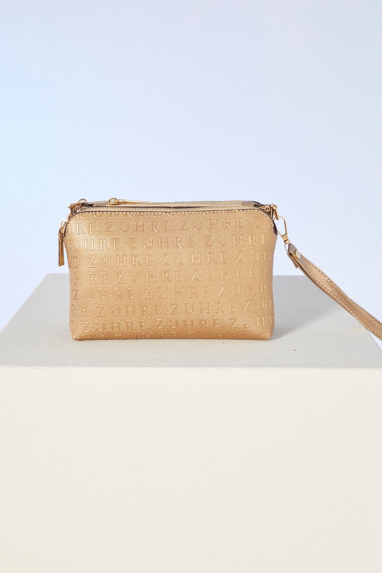 Monogram Patterned Gold Handbag ZH0033