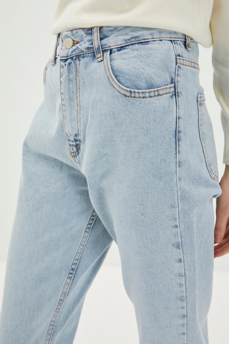 P-0137 (50286) MOM JEANS KOT PANTOLON 36-42