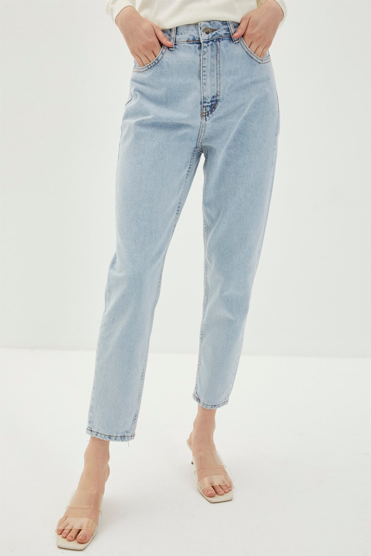 P-0137 (50286) MOM JEANS KOT PANTOLON 36-42