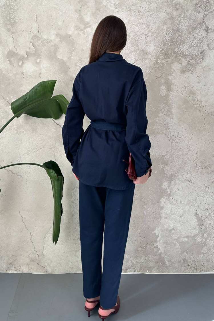 Navy Gabardine Suit