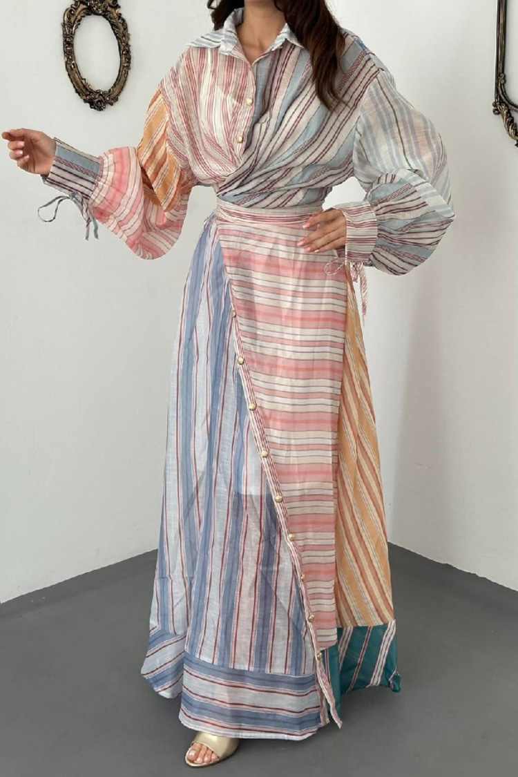 Blue Striped Dress