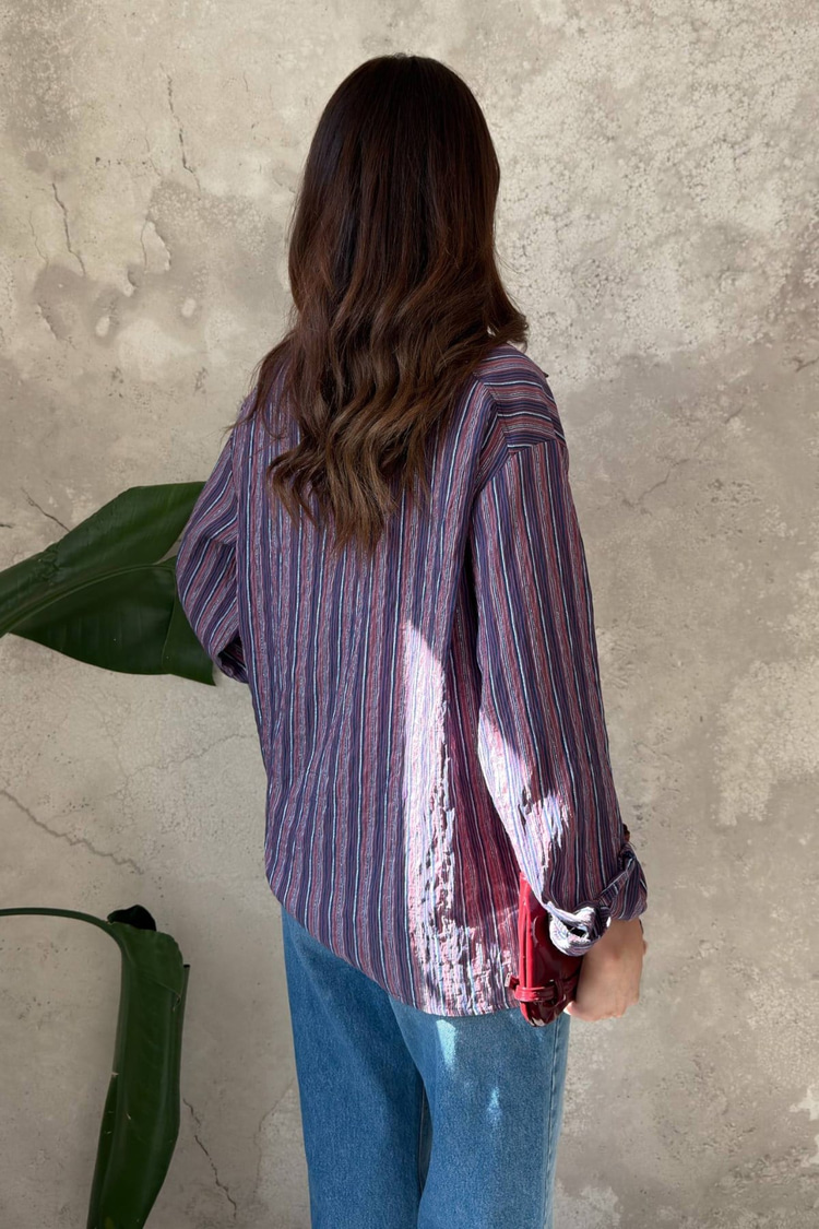 Plum Striped Shirt