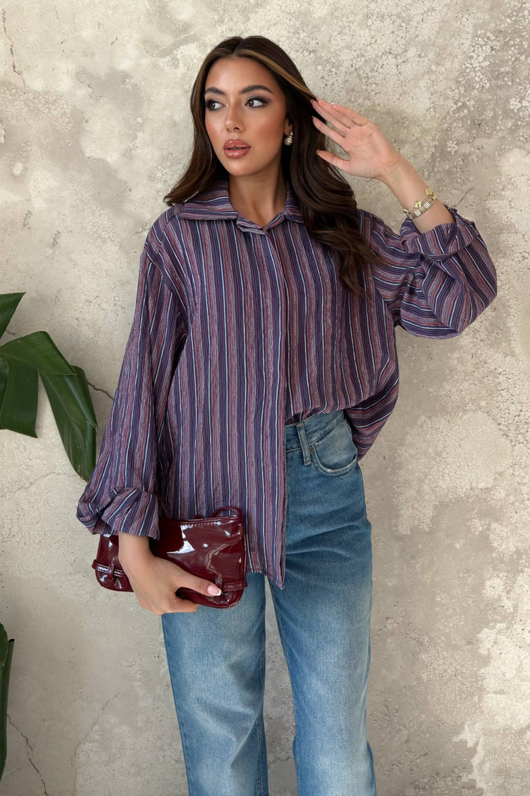 Plum Striped Shirt