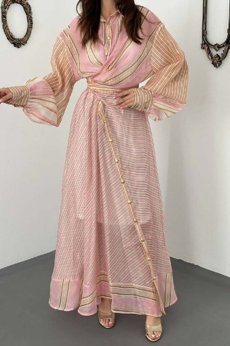 Pink Striped Dress