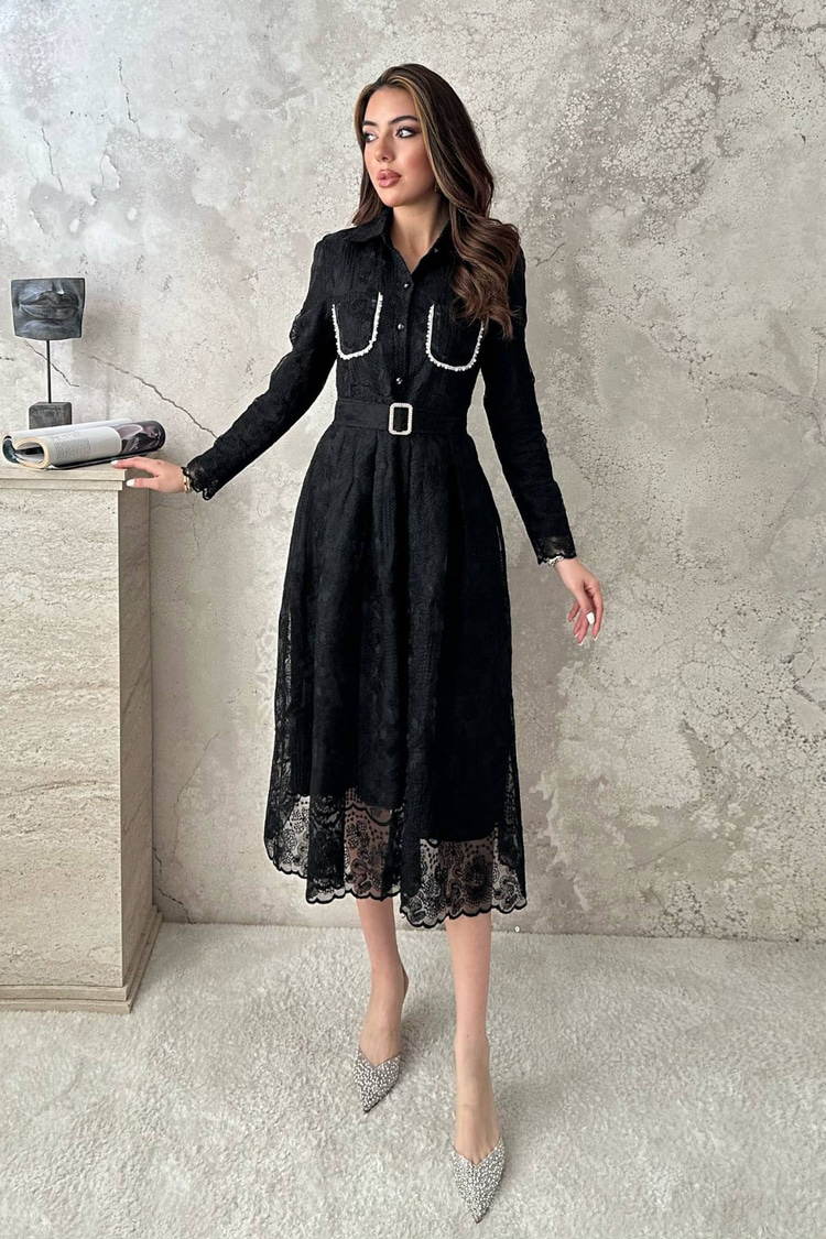 Black Dress with Stones