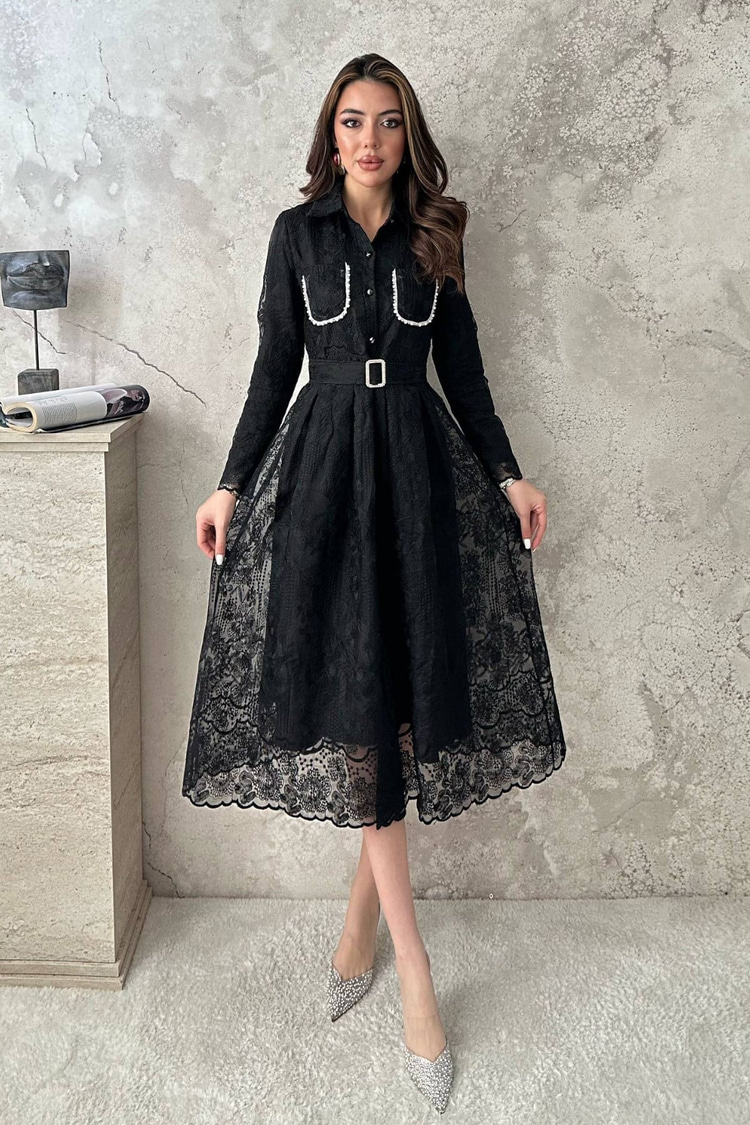 Black Dress with Stones