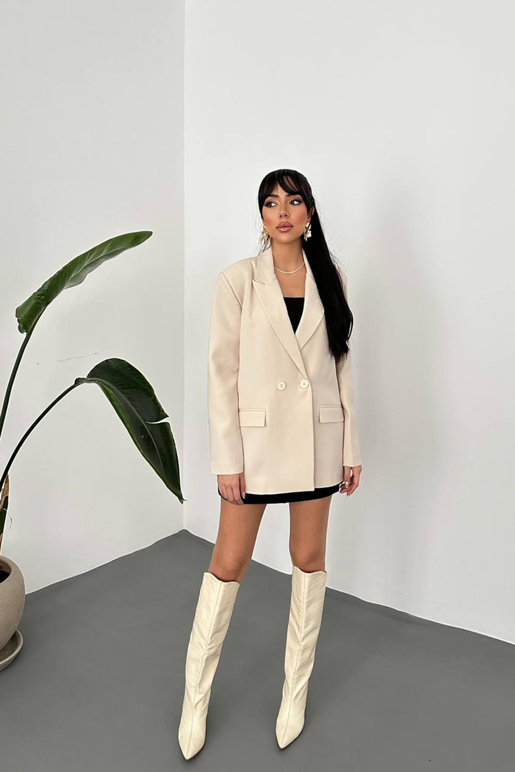 Beige Blazer Jacket