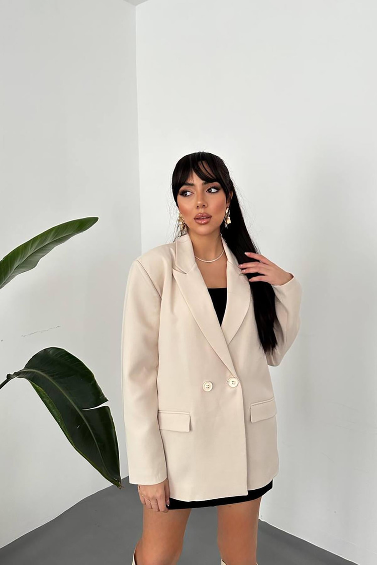 Beige Blazer Jacket