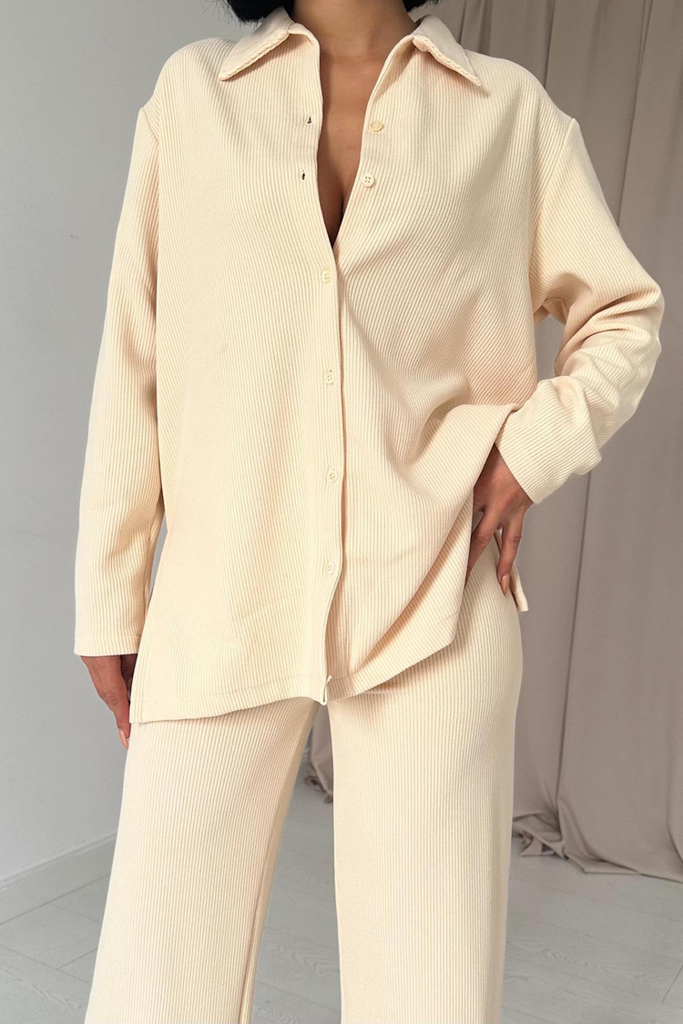 Beige Corduroy Chenille Set