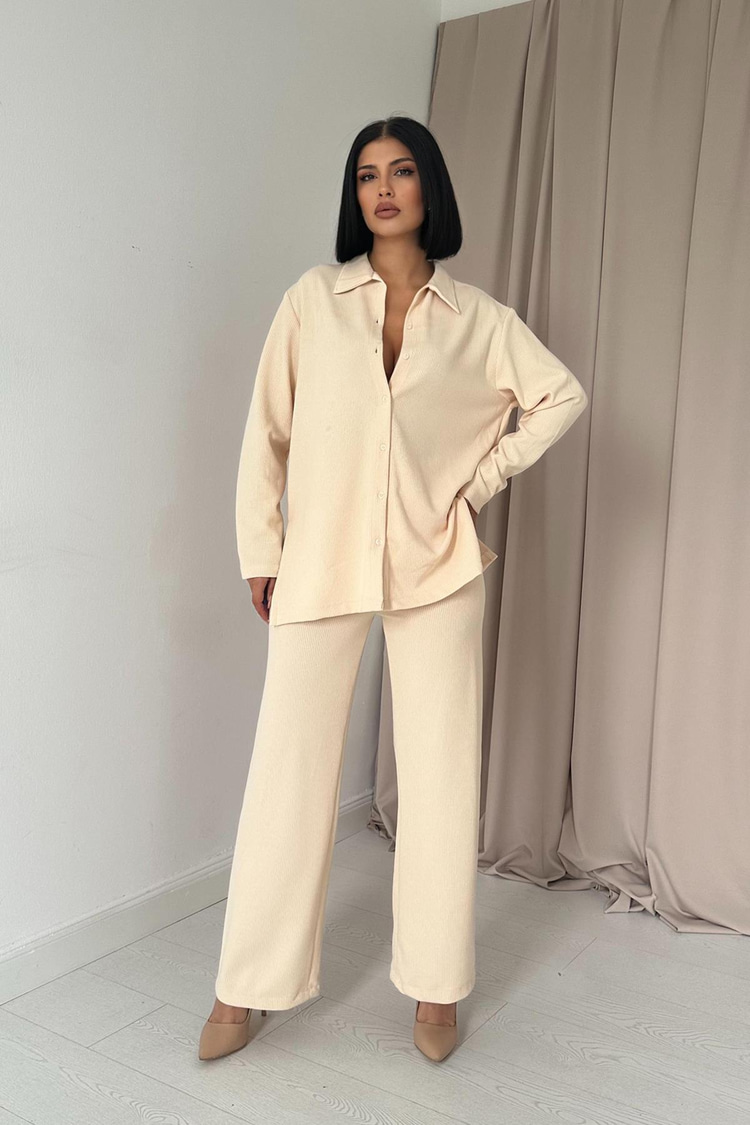 Beige Corduroy Chenille Set