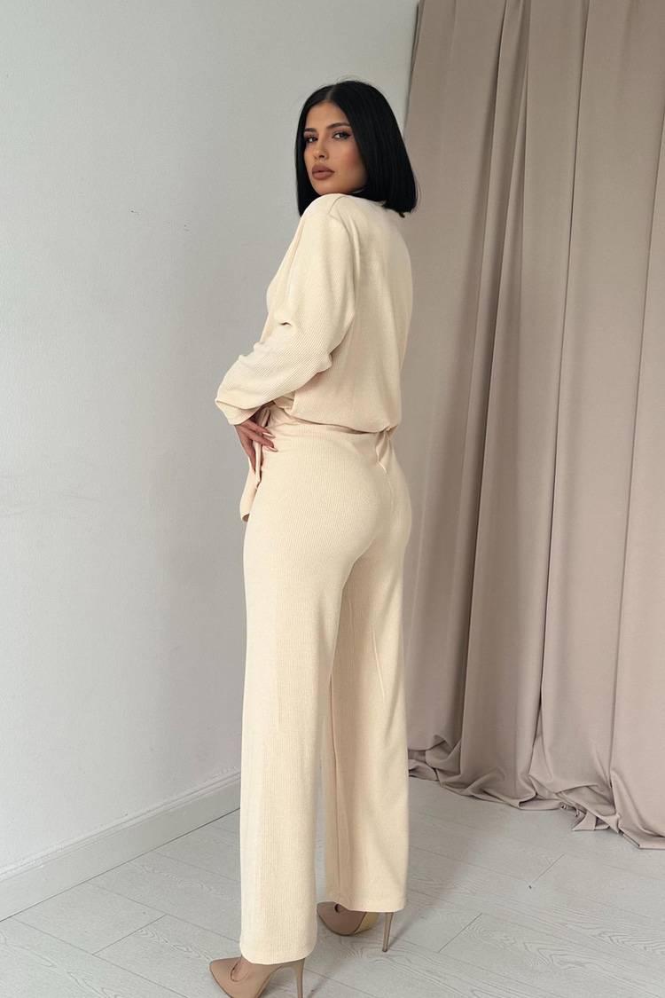 Beige Corduroy Chenille Set