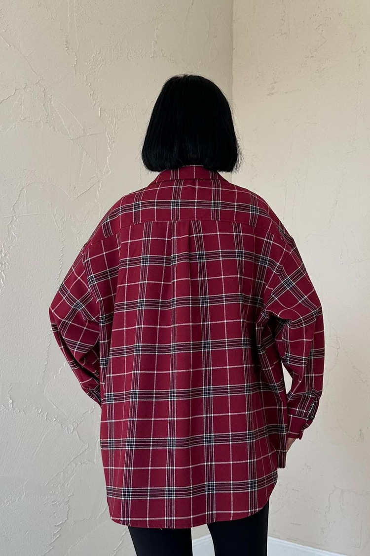 Burgundy Plaid Shirt
