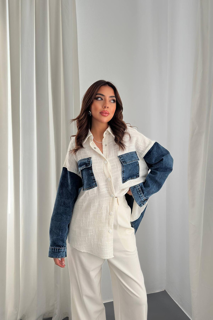 Off-White Denim Trim Jacket