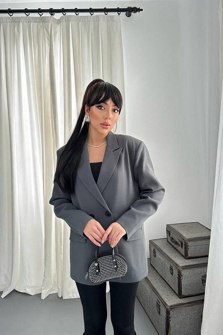 Füme Blazer Ceket