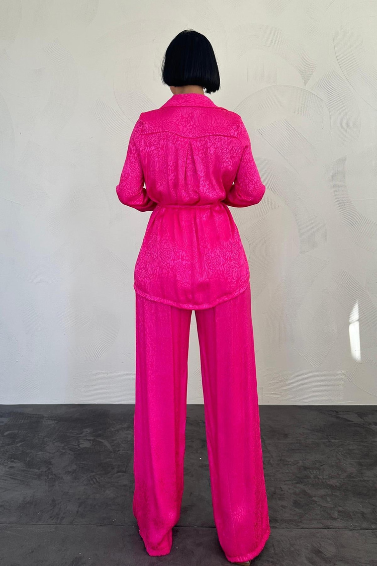 Fuchsia Jacquard Bias Trim Set