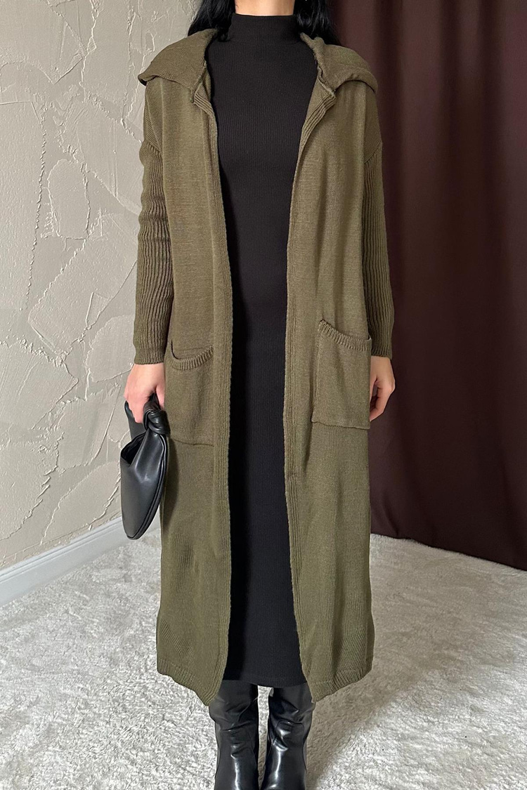 Khaki Cardigan With Writing On The Back