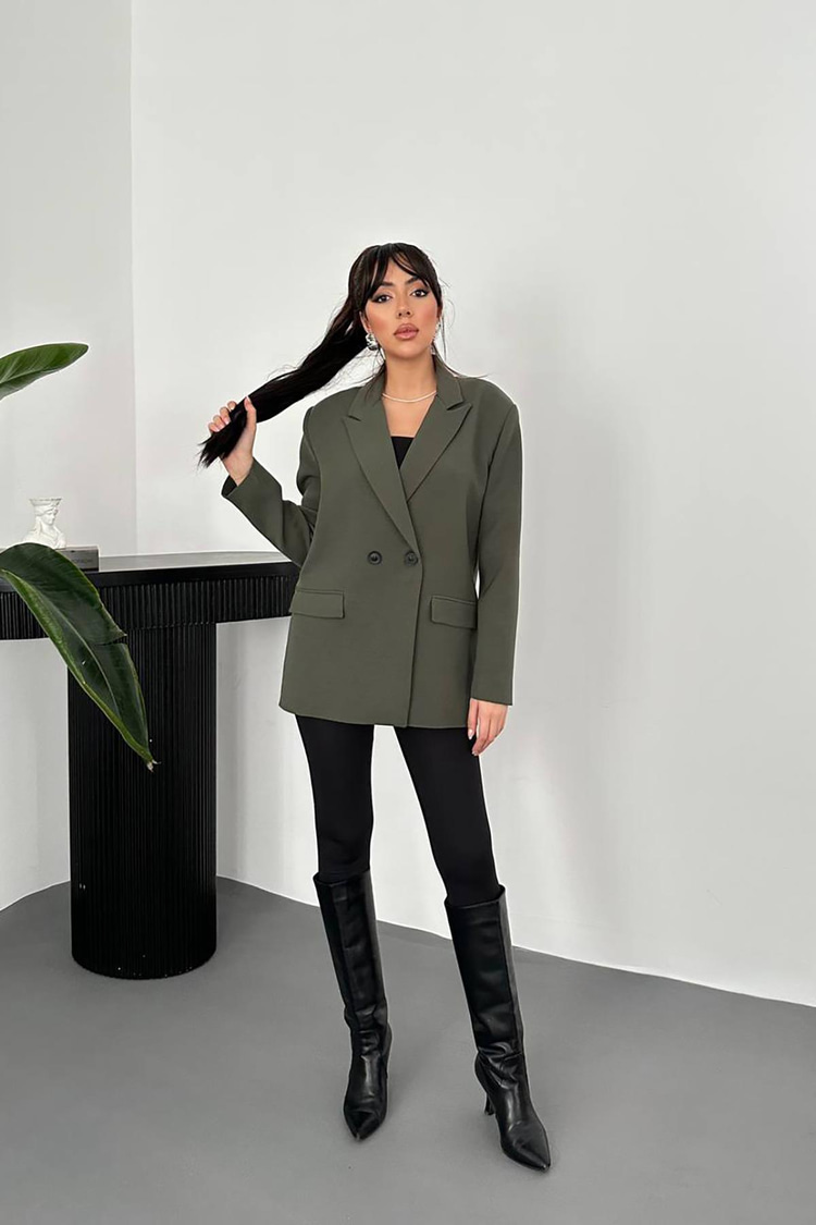 Haki Blazer Ceket