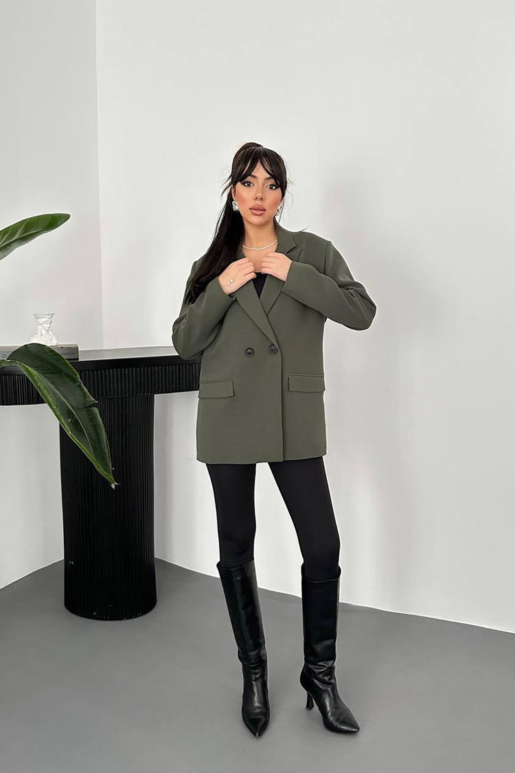 Haki Blazer Ceket