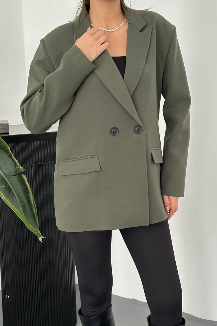 Haki Blazer Ceket