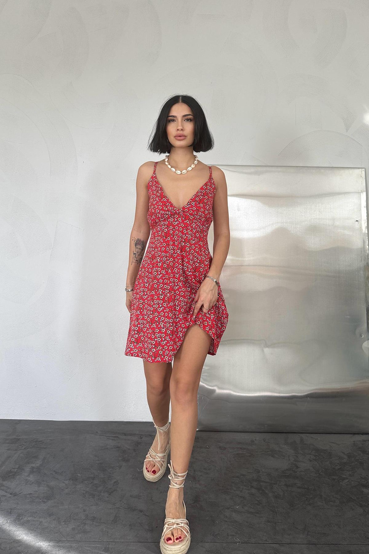 Red Strappy Dress