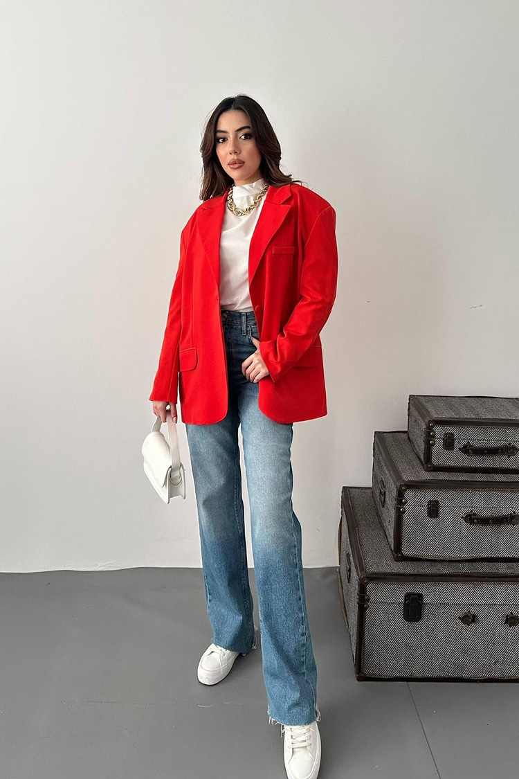 Coral Oversize Jacket