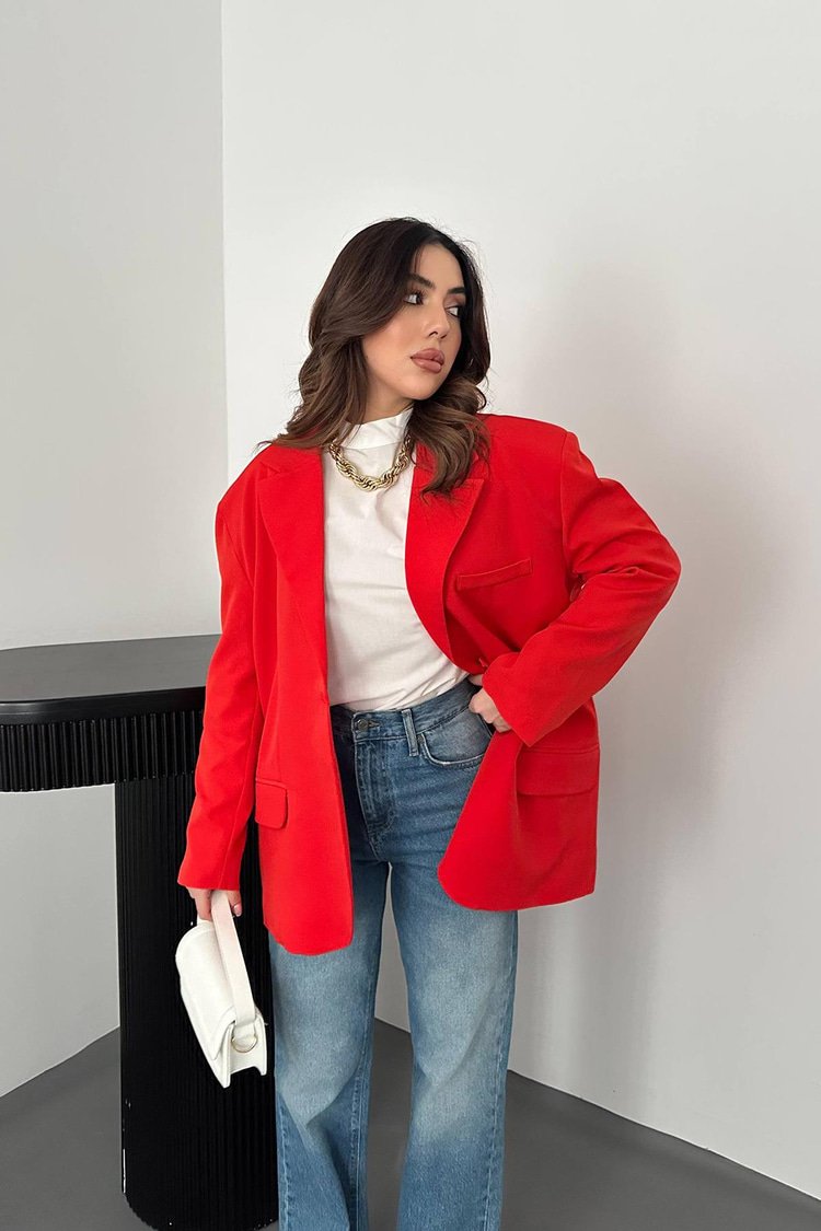 Coral Oversize Jacket