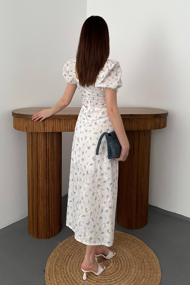 Lilac Floral Summer Dress